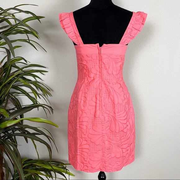 Lilly Pulitzer SARAFINA pink salmon ruffle dress - Picture 5 of 8